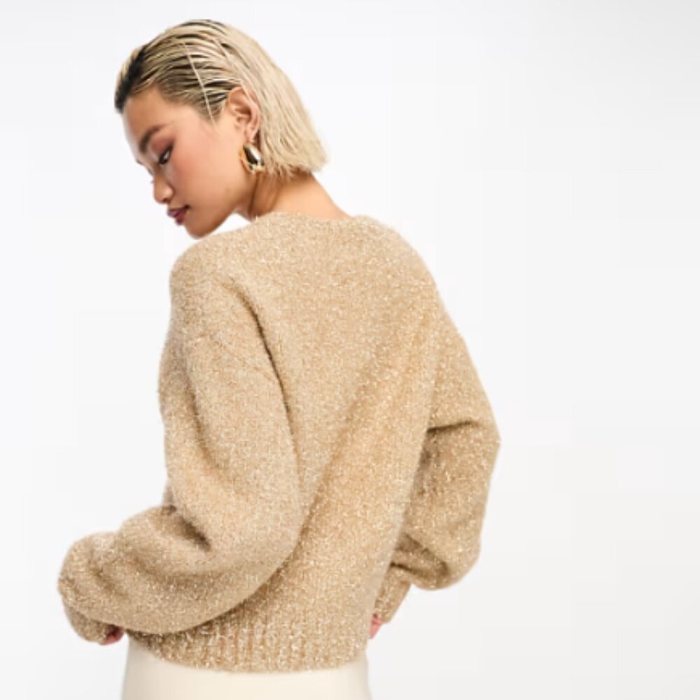 Banana Republic Gold Thread Pullover Sweater